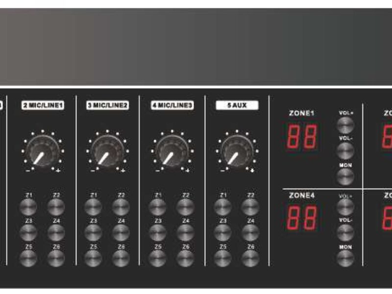 Wi-Fi Internet Streaming 6 Zone Matrix Amplifier with USB/SD/FM/Bluetooth PA-6030MW/PA-6060MW/PA-6120MW